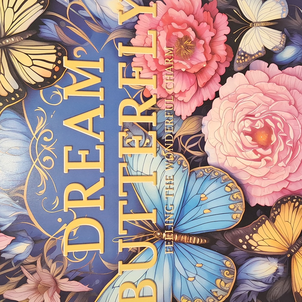 🆕DREAM BUTTERFLY in Flowers 🪻🦋🌺 Spiral Bound Coloring Book - Picture 6 of 12